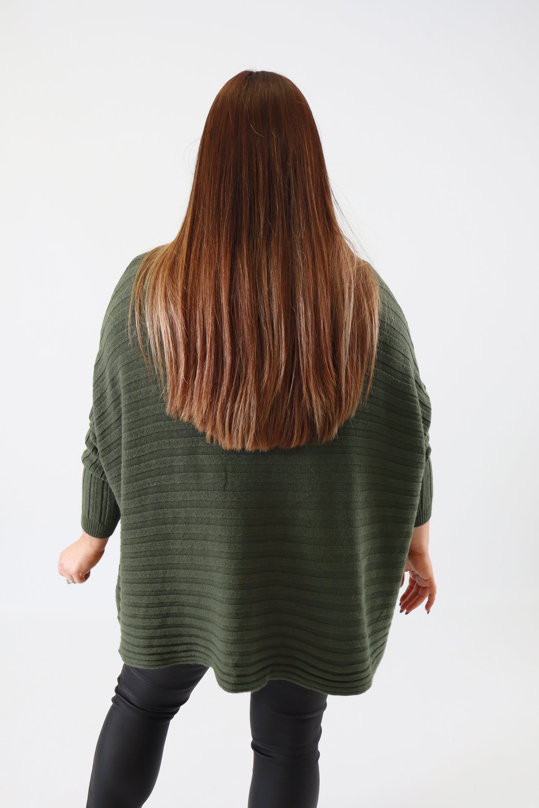 Clara Oversized Knit Jumper in Khaki