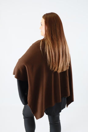 Kaia Open Cape in Brown