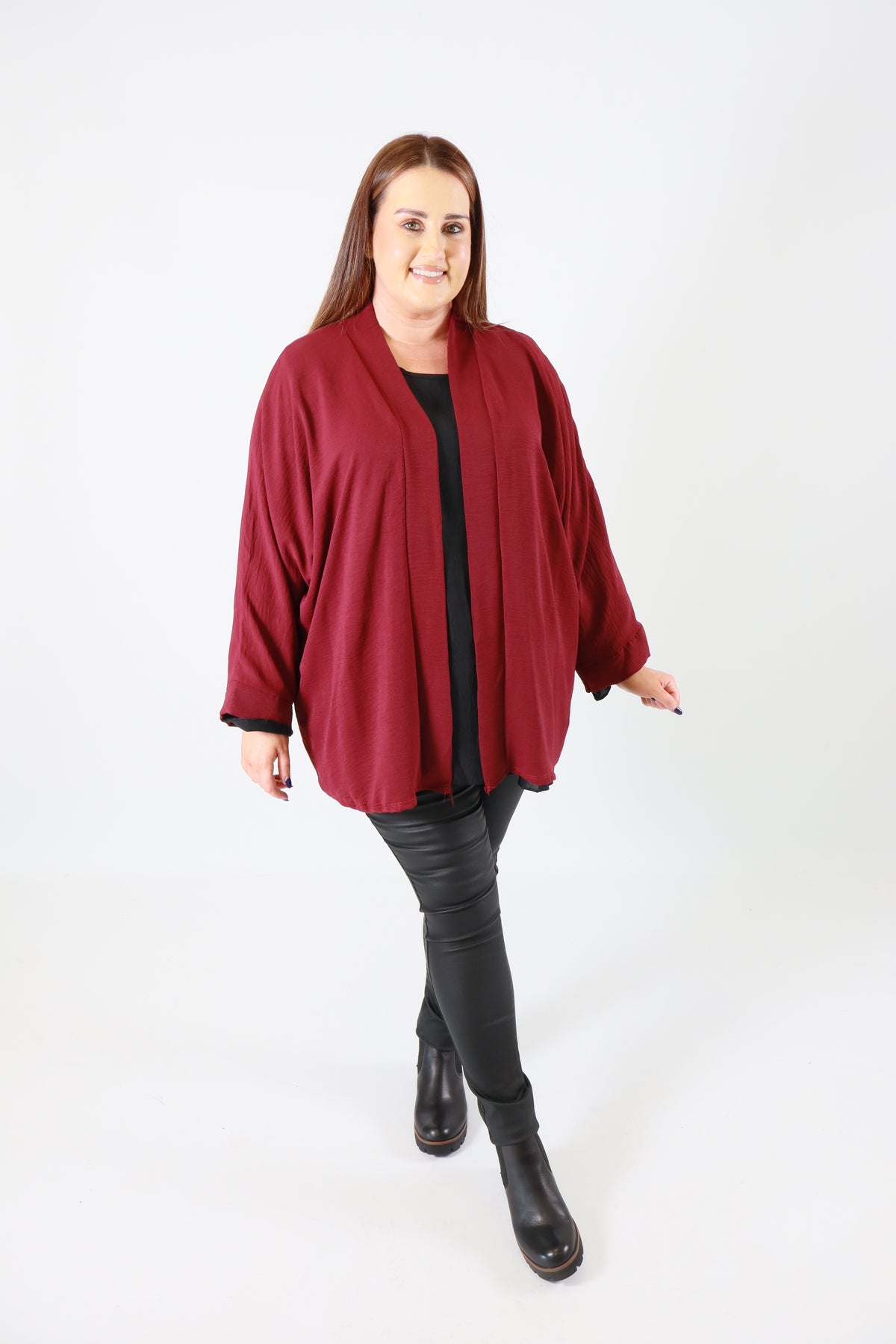 Lauren Cardigan in Wine