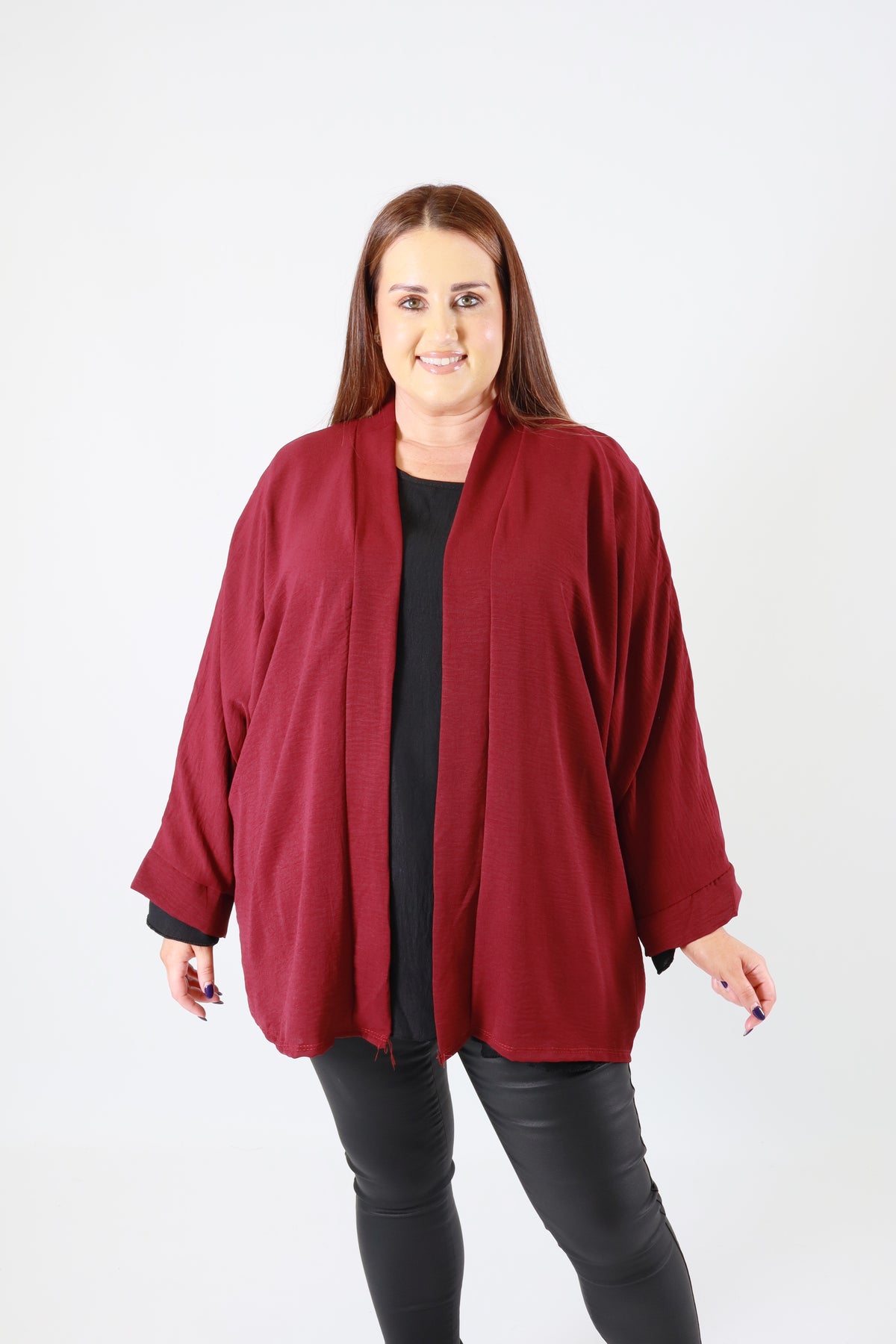 Lauren Cardigan in Wine
