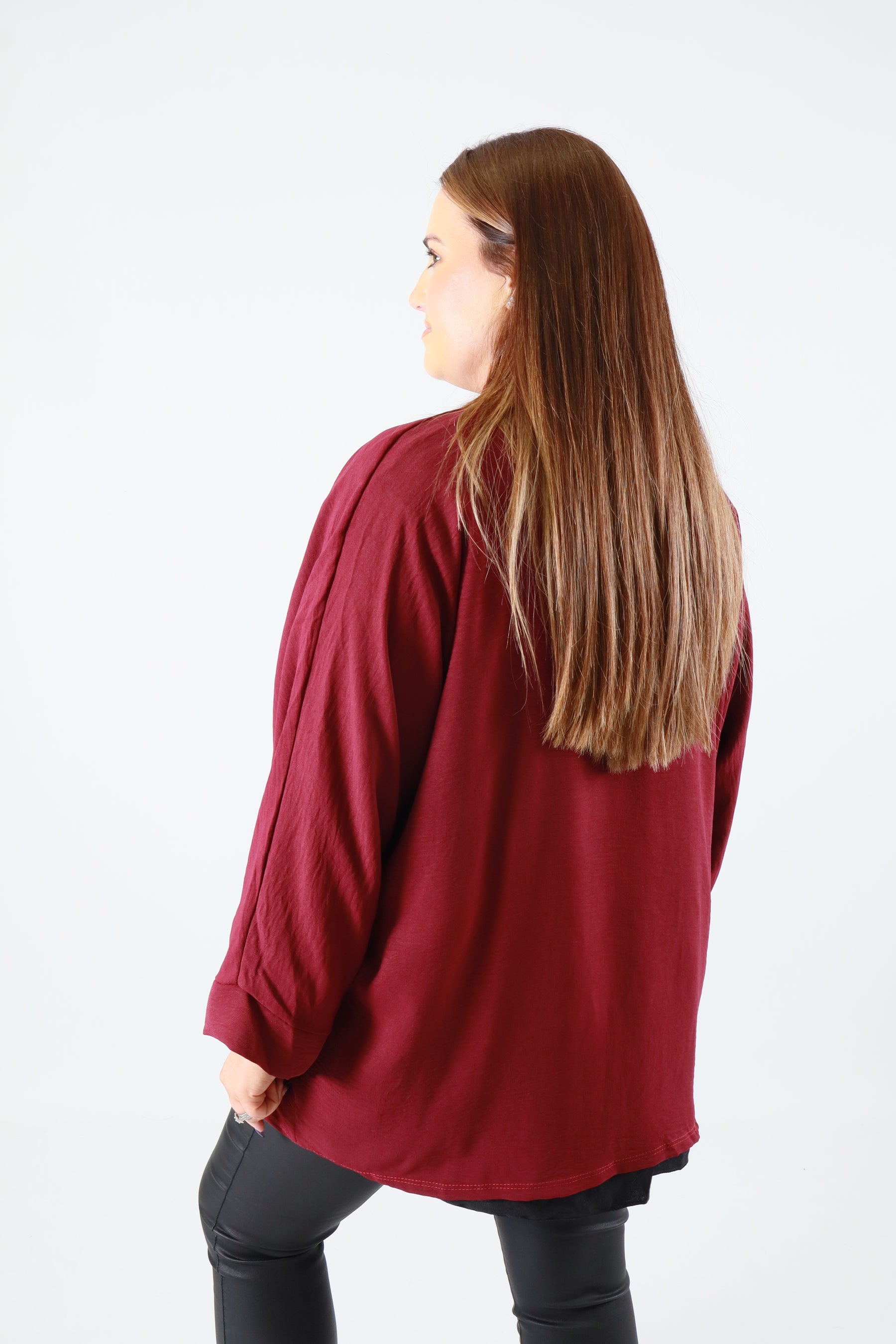 Lauren Cardigan in Wine