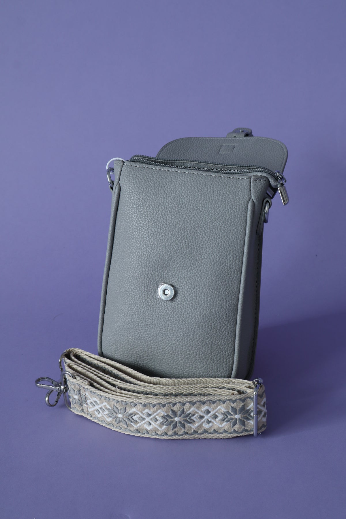 Phoebe Phone Bag in Grey