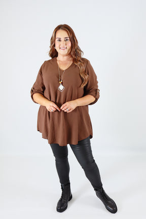 Molly Blouse in Brown