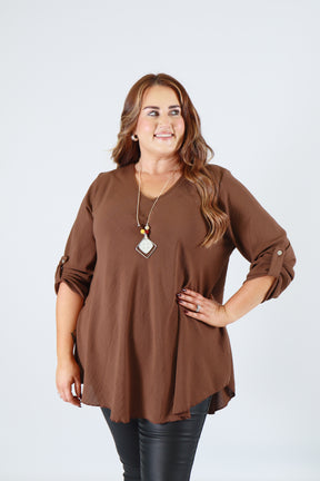 Molly Blouse in Brown