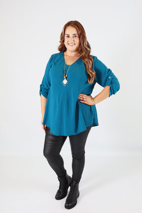 Molly Blouse in Teal
