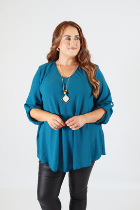 Molly Blouse in Teal