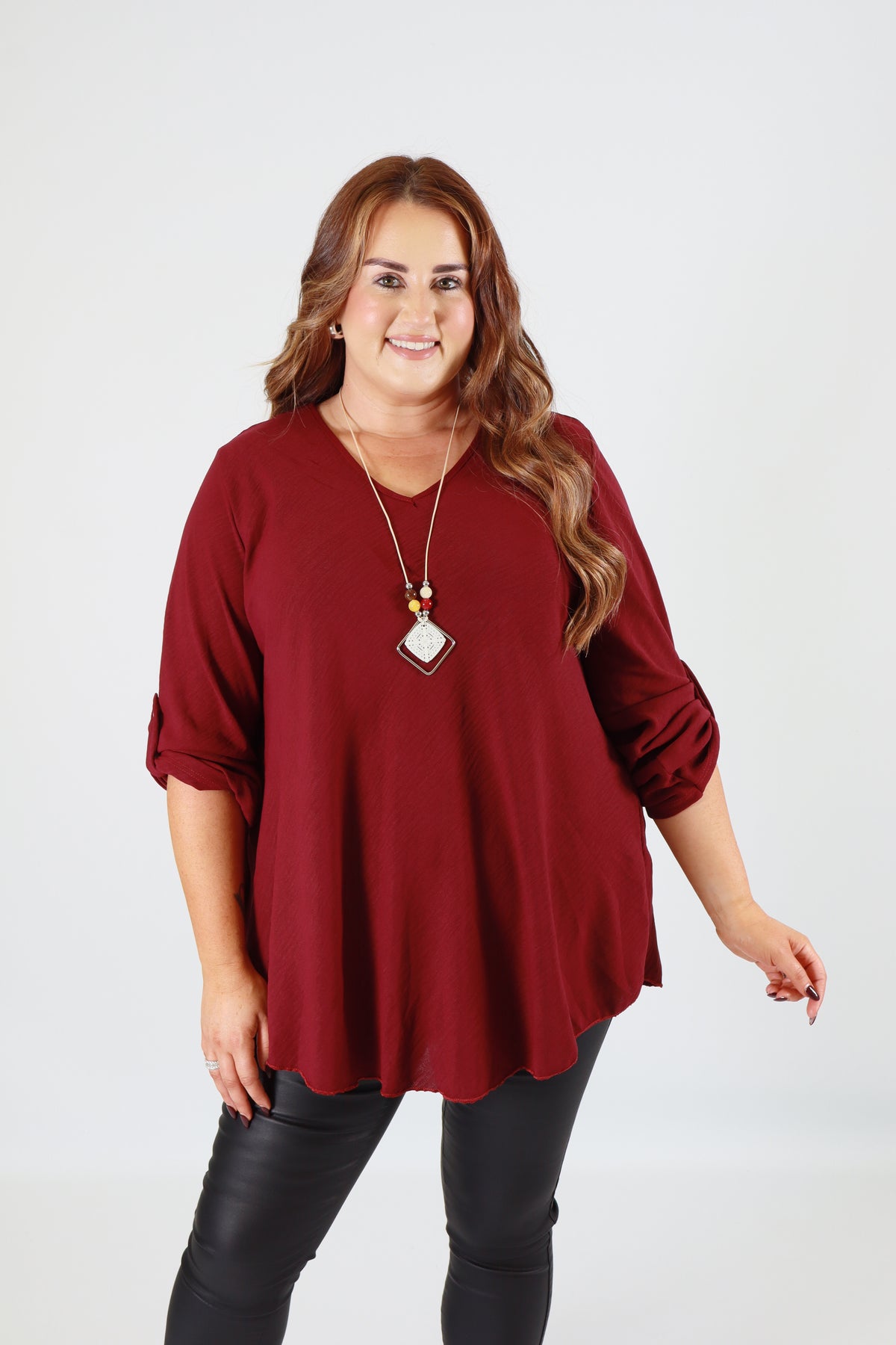 Molly Blouse in Wine