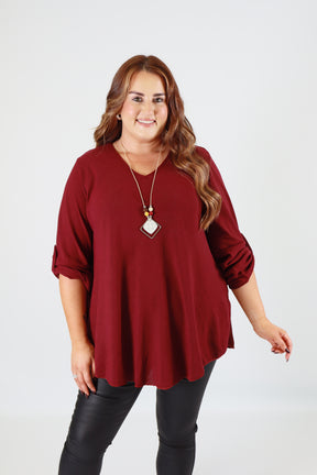 Molly Blouse in Wine