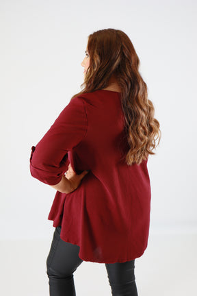 Molly Blouse in Wine