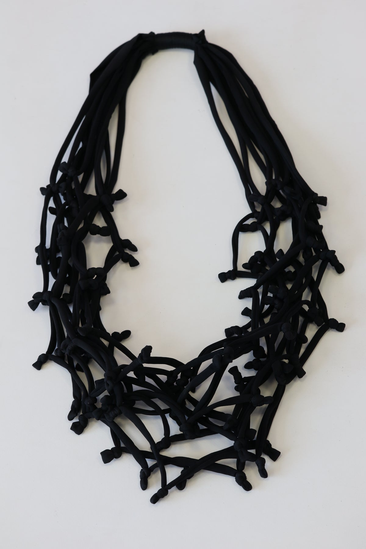 Kya Black Knotted Necklace
