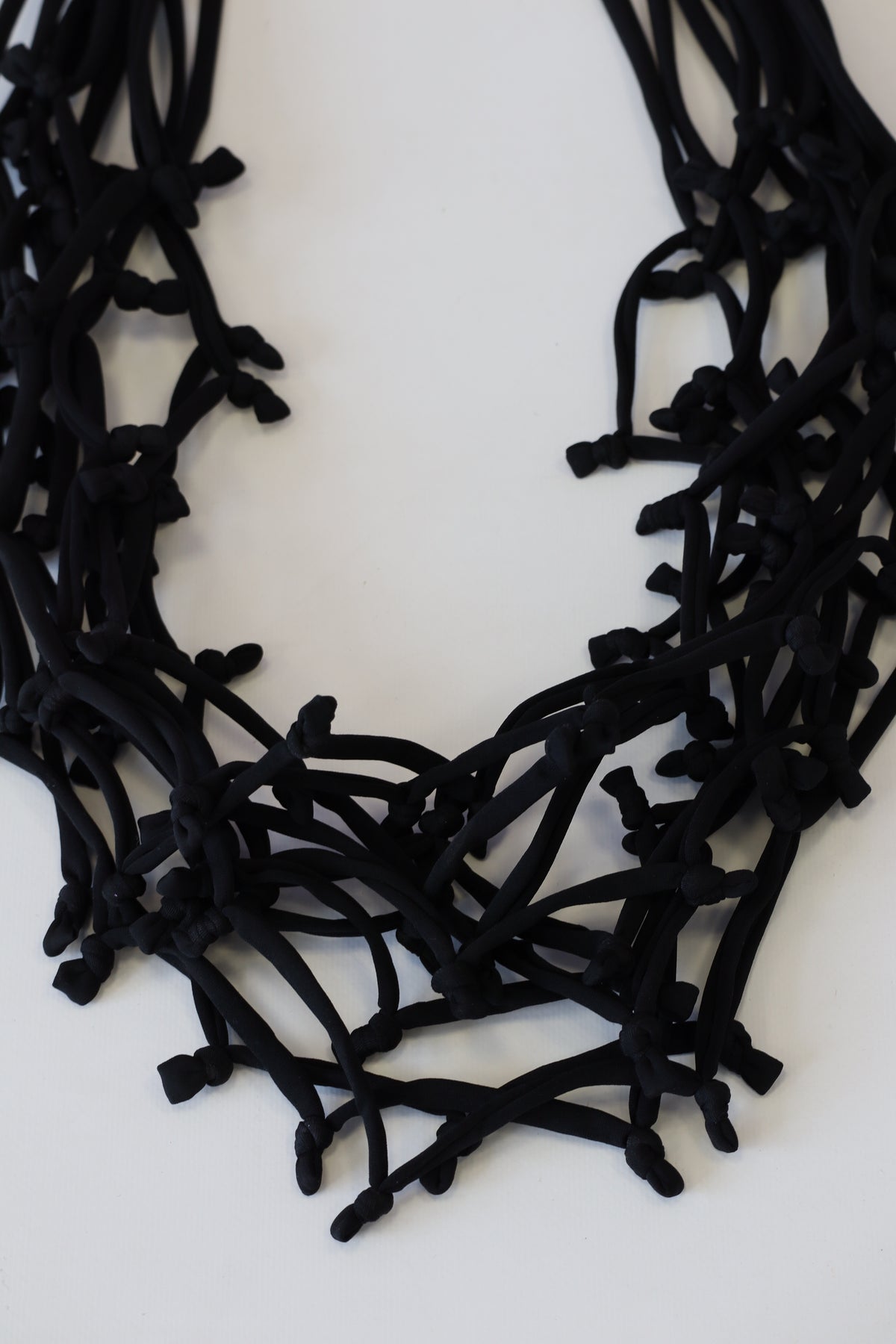 Kya Black Knotted Necklace