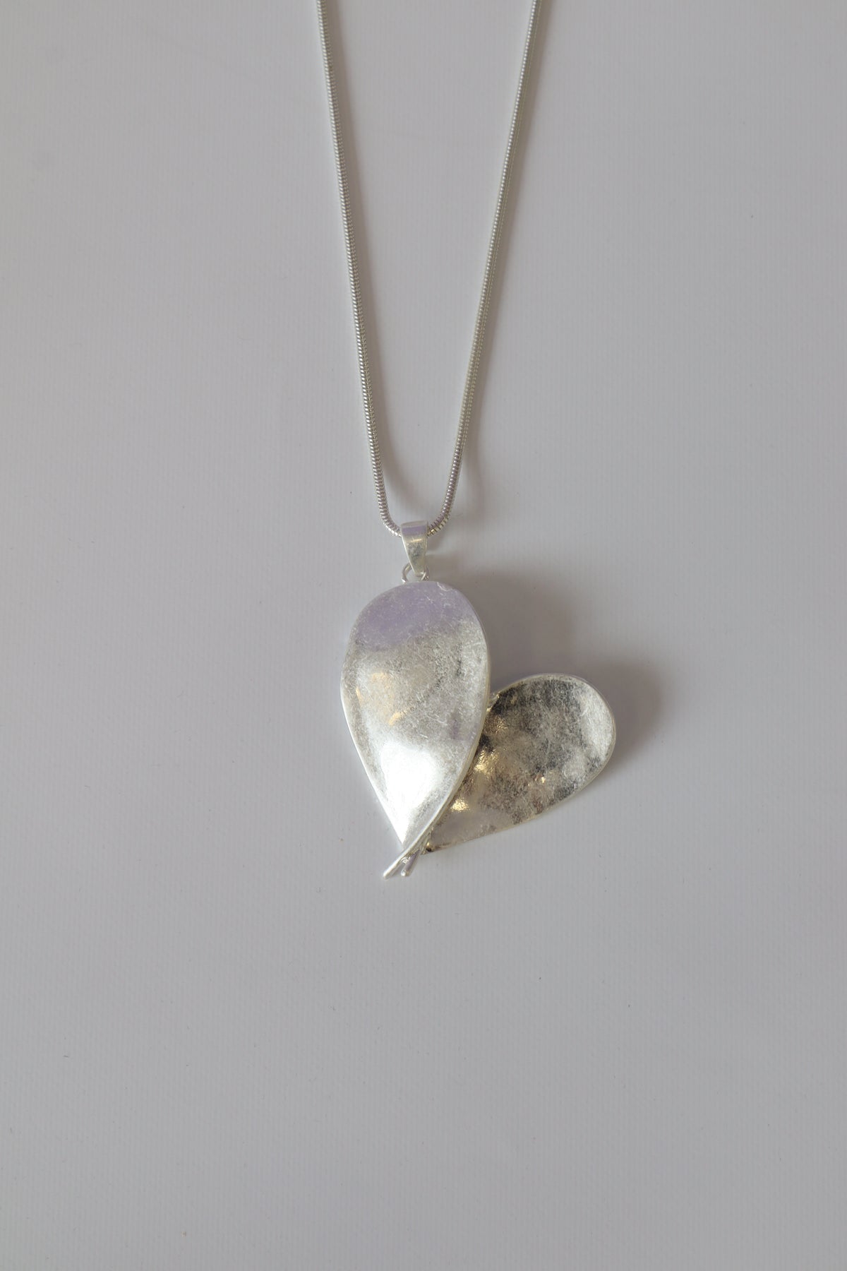Selah Heart Necklace in Silver