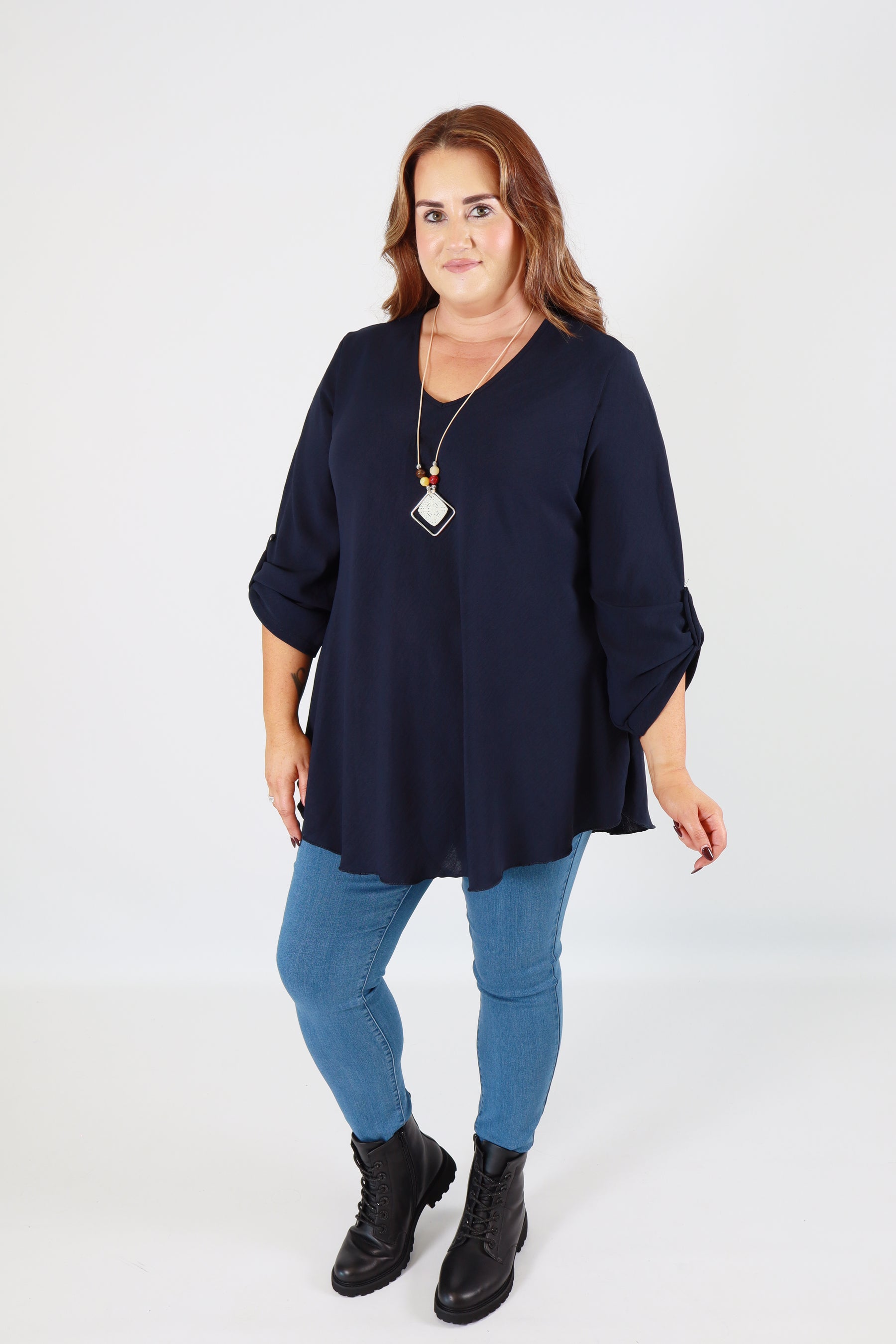 Molly Blouse in Navy
