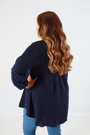 Molly Blouse in Navy
