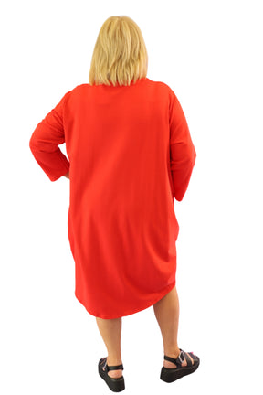 Rue Cotton Dress in Red