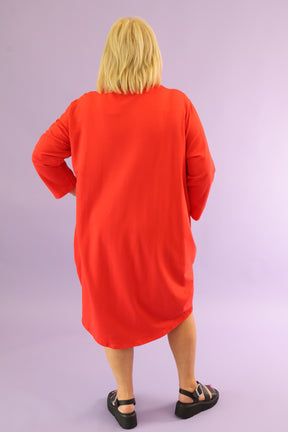 Rue Cotton Dress in Red