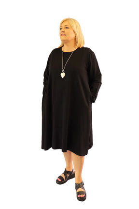 Rue Cotton Dress in Black