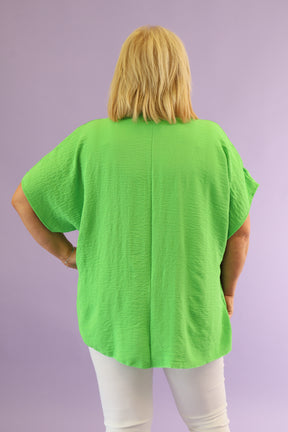 Ellie Blouse in Lime Green