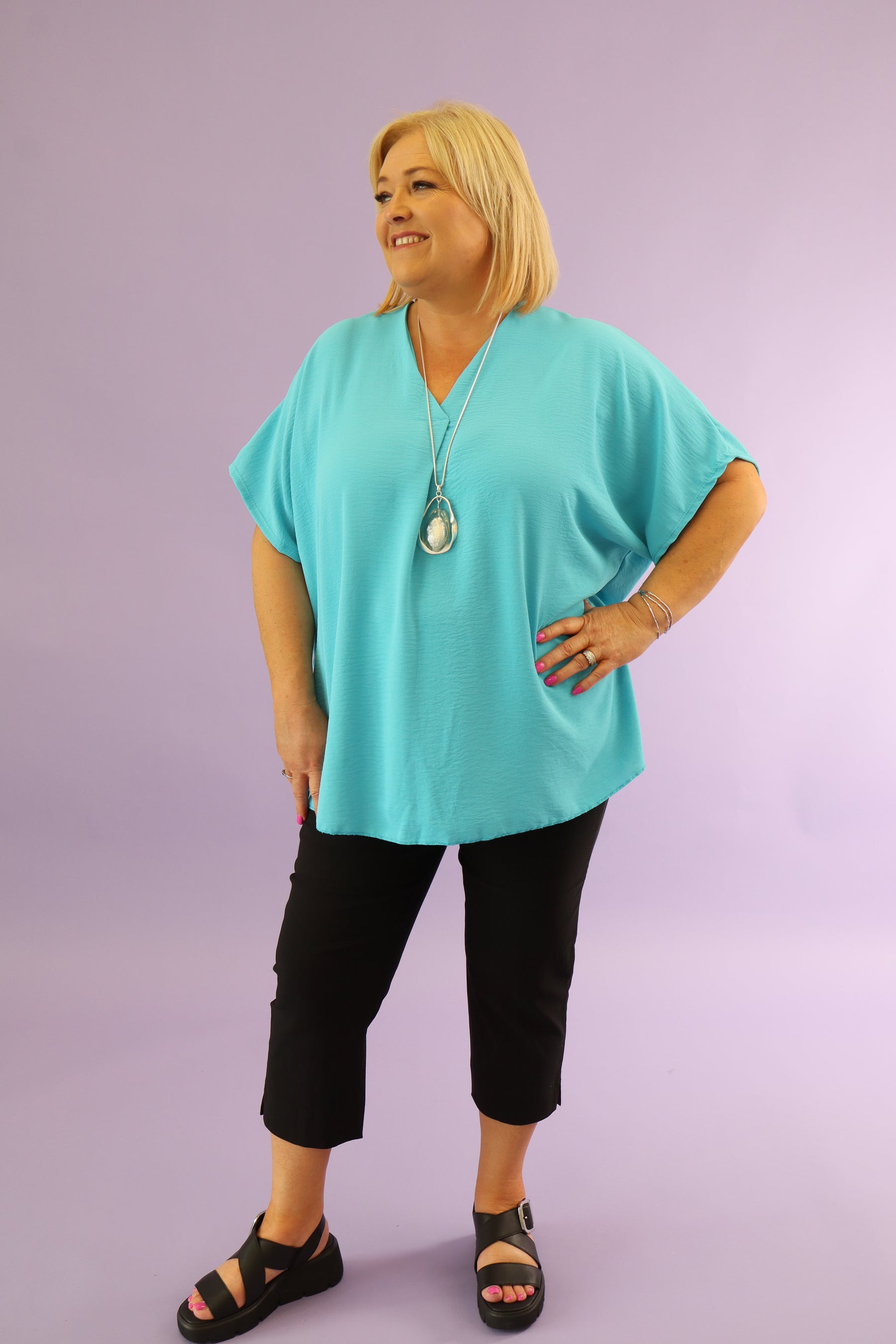 Ellie Blouse in Turquoise