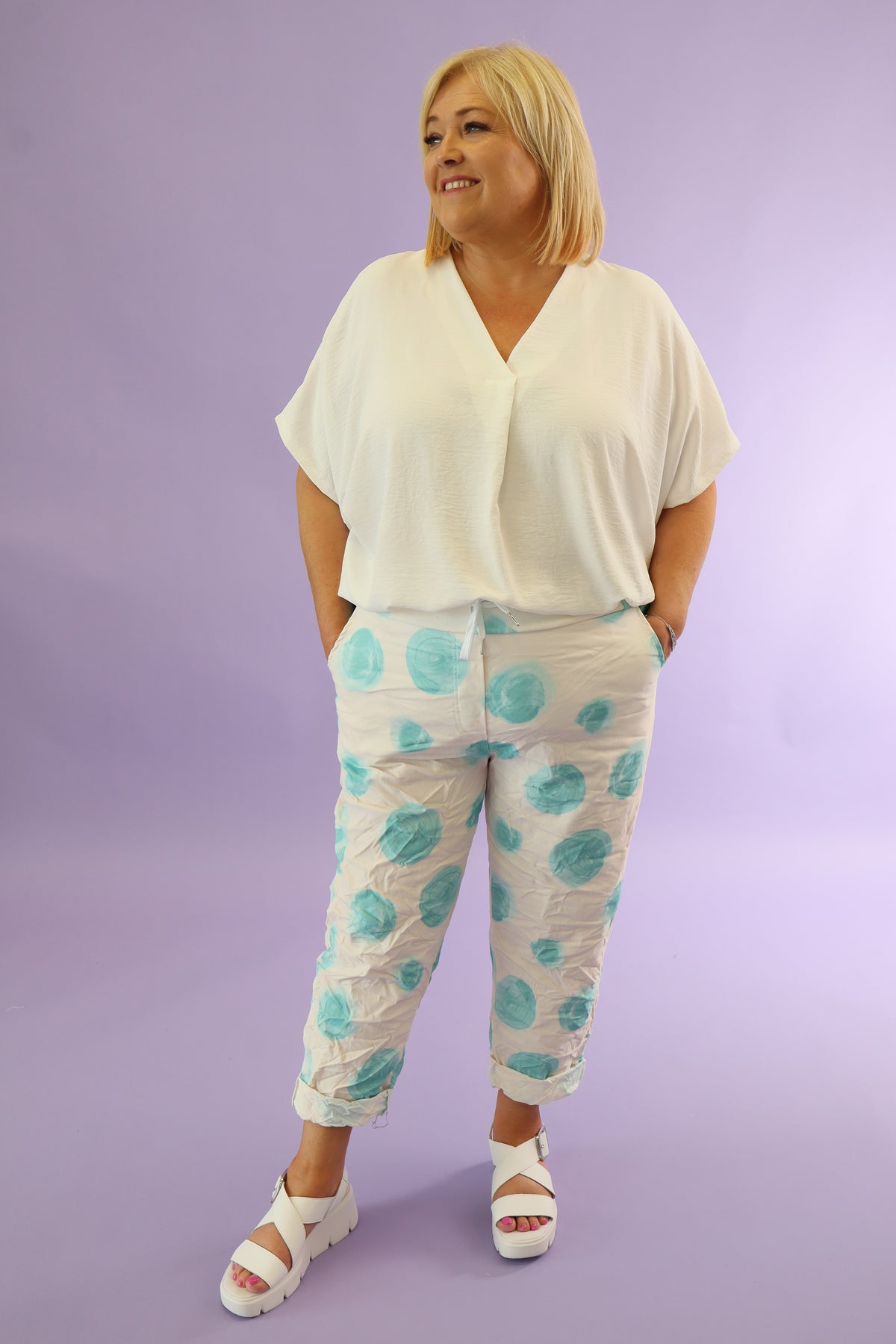 Dottie Jogger in Turquoise