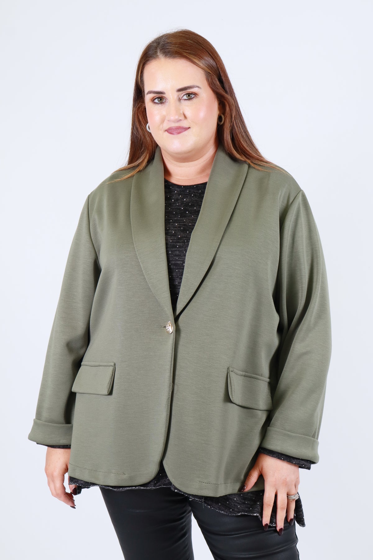 Liv Blazer in Khaki