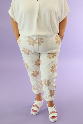 Haven Jogger in Brown Flowers