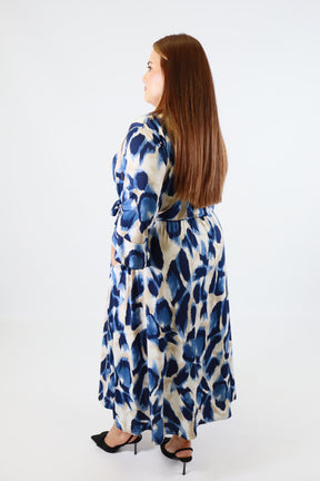 Dani Dress in Blue Leopard