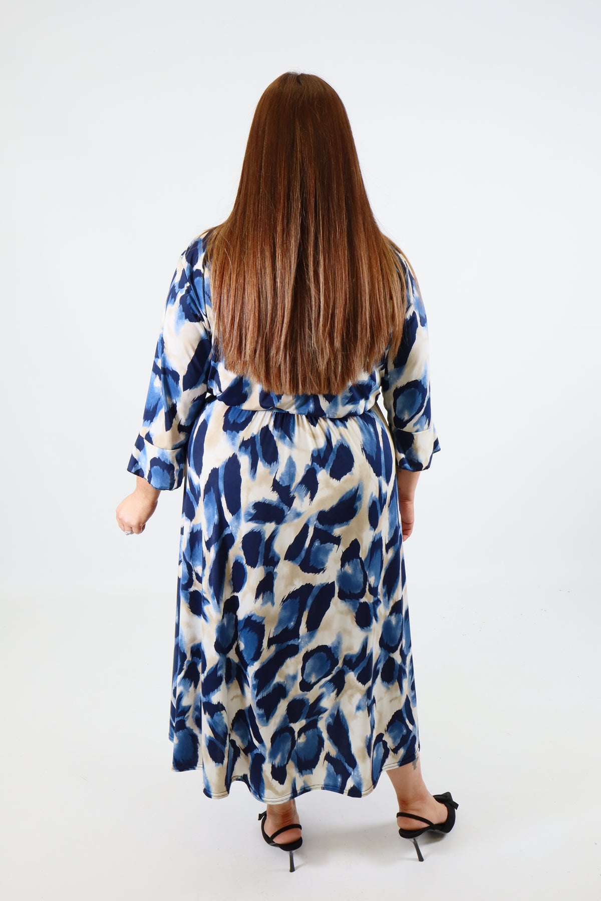 Dani Dress in Blue Leopard