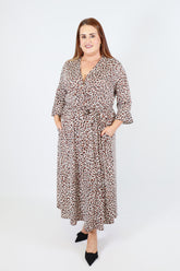 Dani Dress in White Leopard