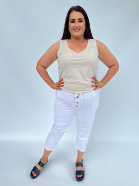 Indy Linen Crops in White