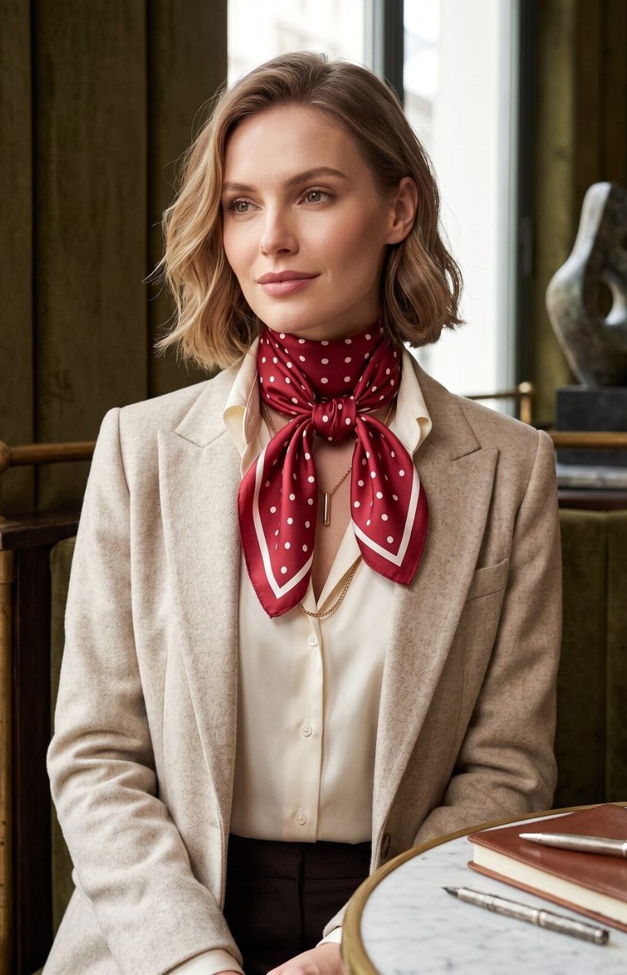 Iris Scarf in Red