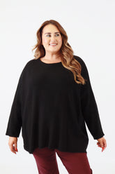 Isabell Oversized Knit Jumper in Black
