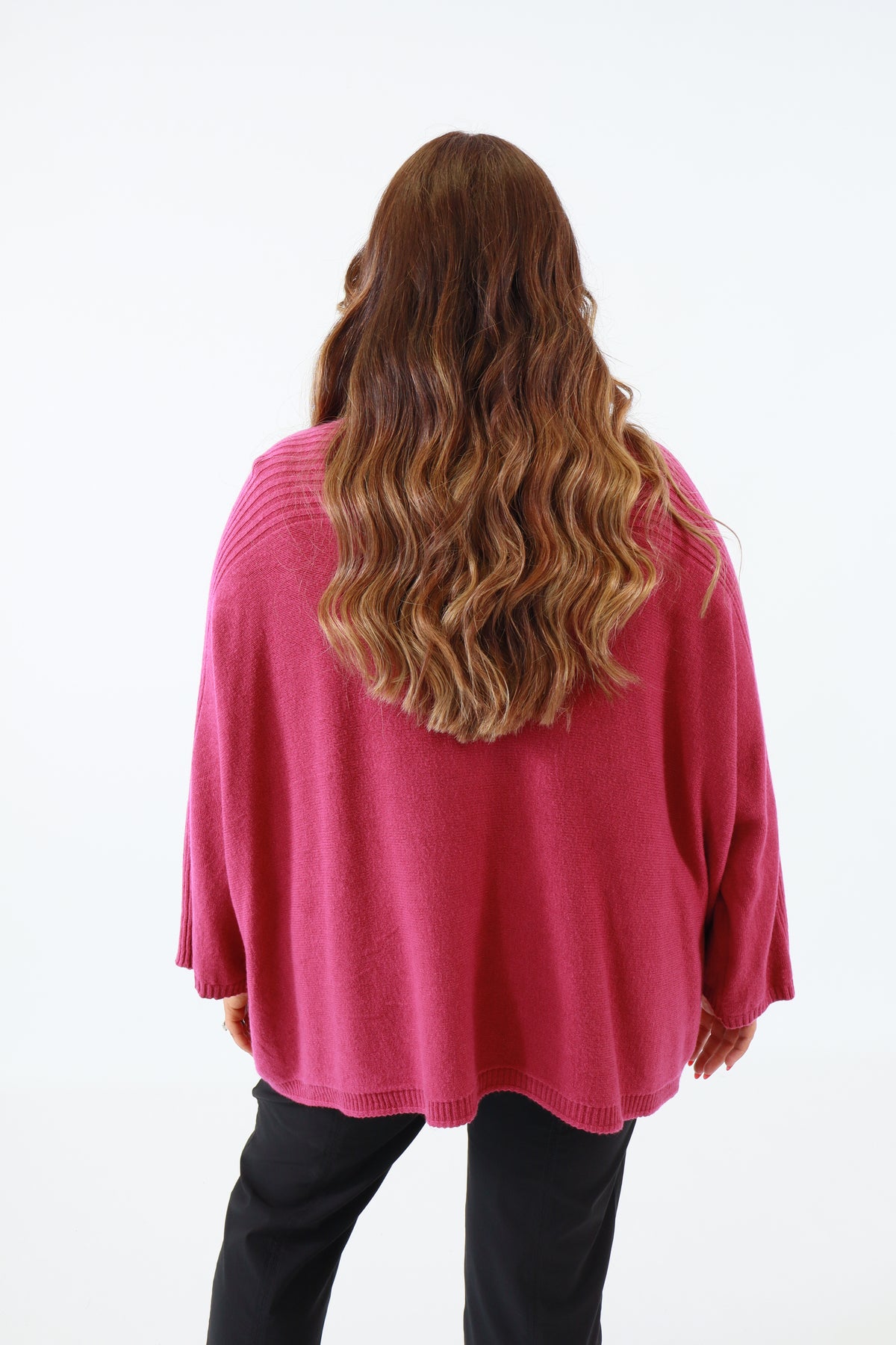 Isabell Oversized Knit Jumper in Magenta