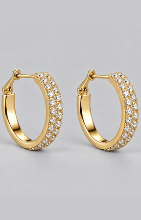 Isolde Small Hoop Earrings in Gold 