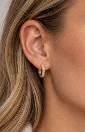 Isolde Small Hoop Earrings in Gold 