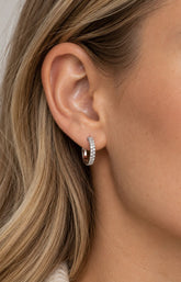 Isolde Small Hoop Earrings in Silver 