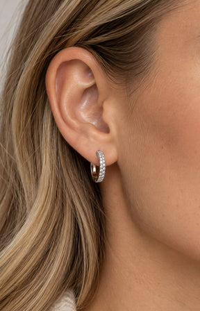 Isolde Small Hoop Earrings in Silver 