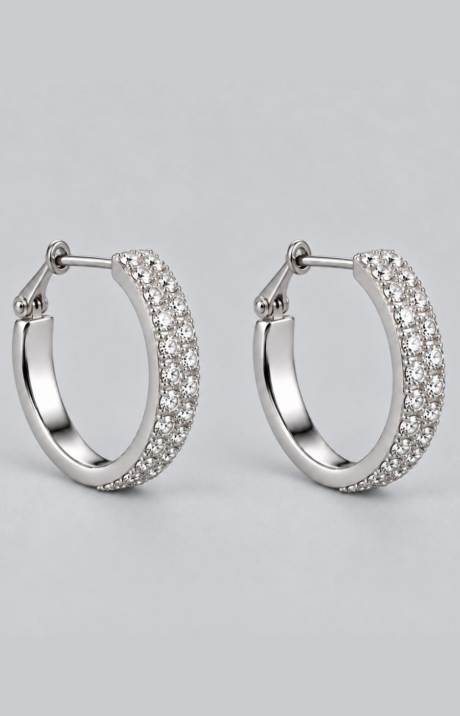 Isolde Small Hoop Earrings in Silver  