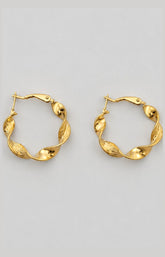 Jackie Hoop Earrings in Gold 