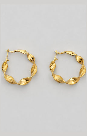 Jackie Hoop Earrings in Gold 
