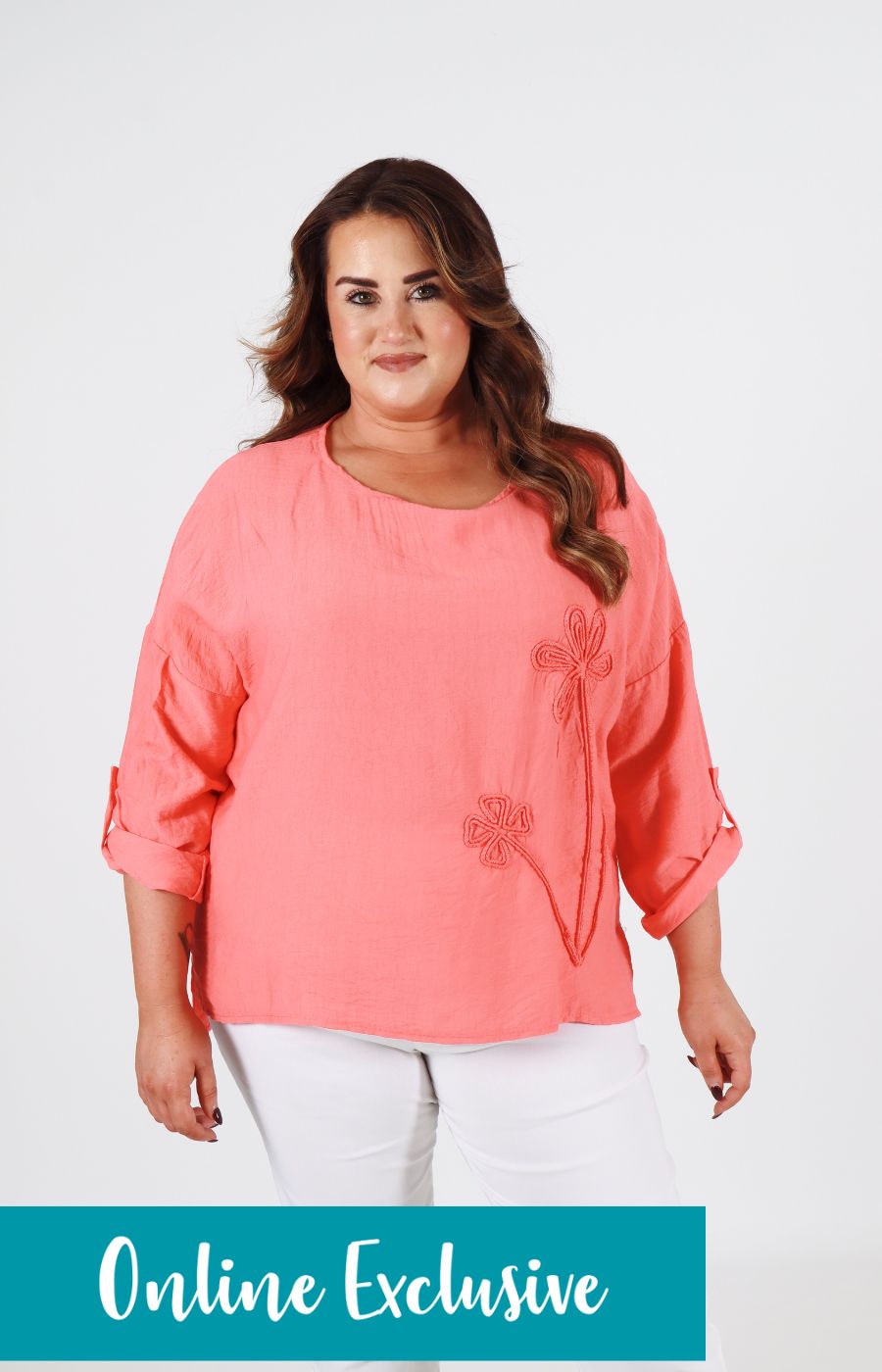 Jemma Blouse in Coral