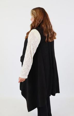 Jennifer Suede Waistcoat in Black 