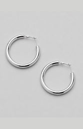 Jenny Hoop Earrings in Silver 