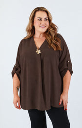 Jessica Blouse in Brown 