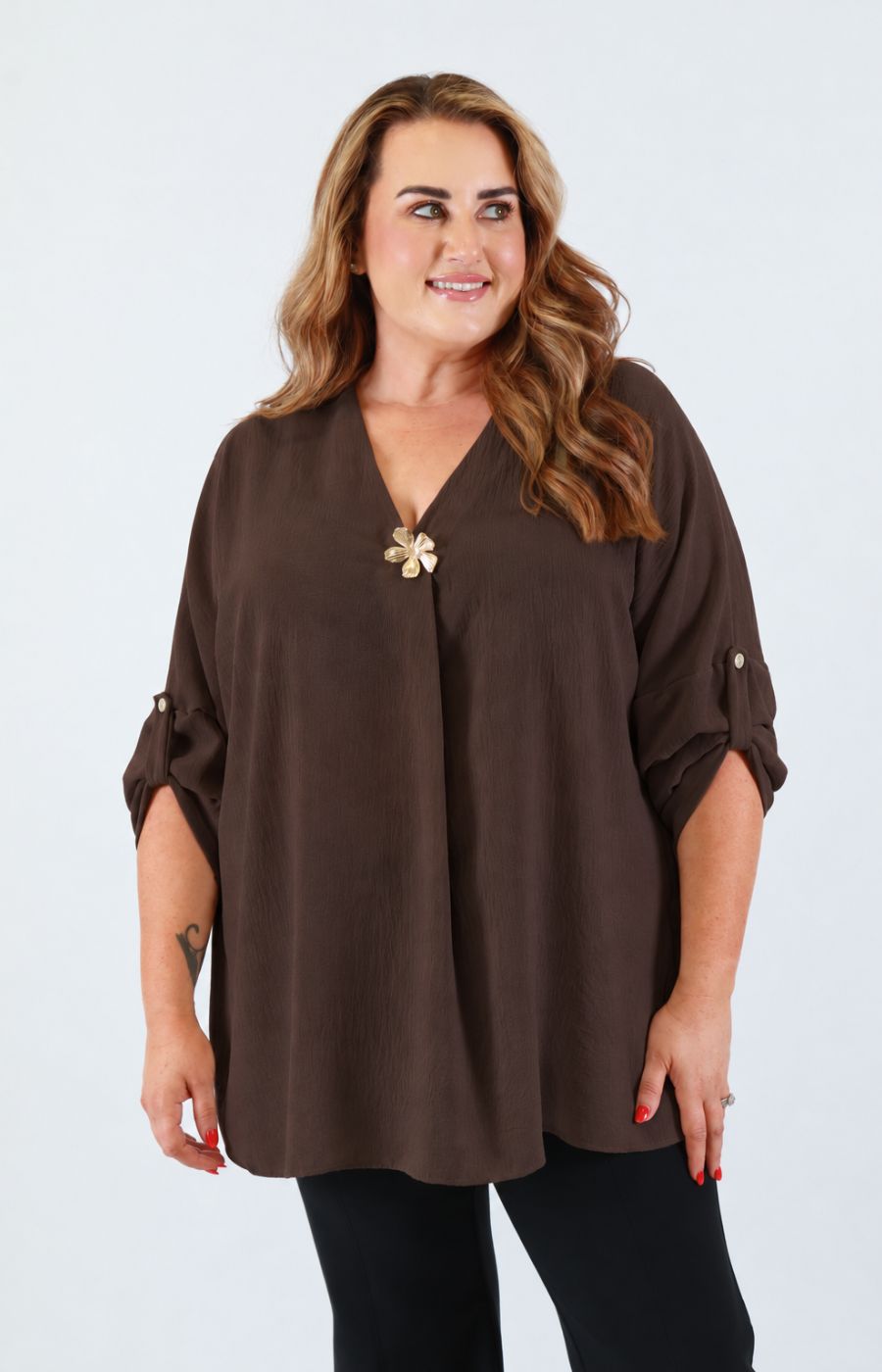 Jessica Blouse in Brown 