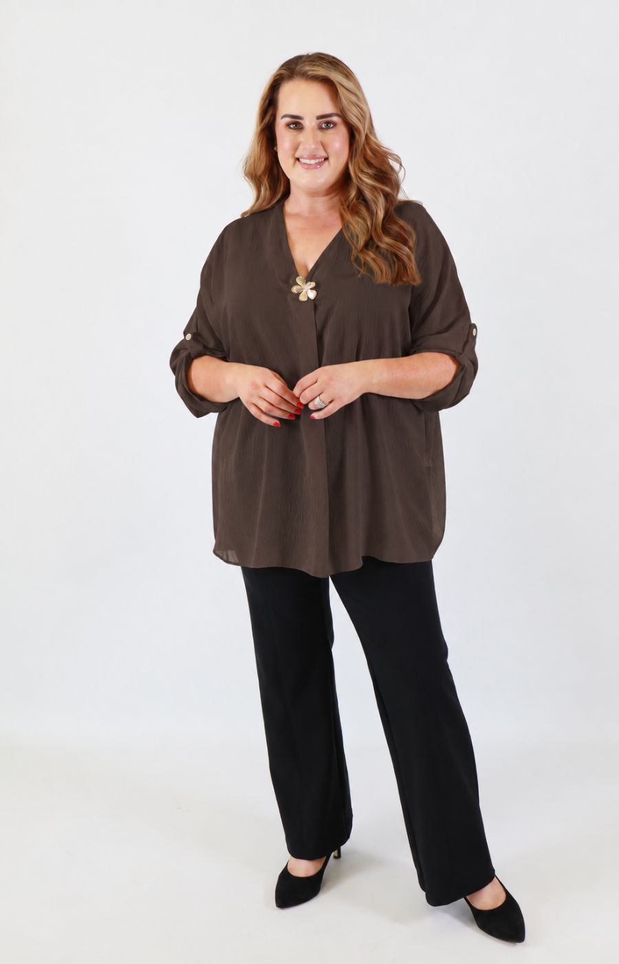 Jessica Blouse in Brown 