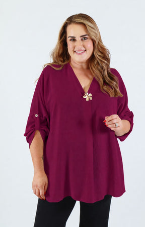 Jessica Blouse in Plum 