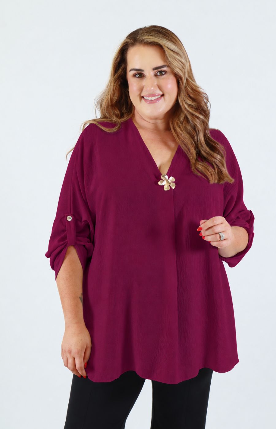 Jessica Blouse in Plum 