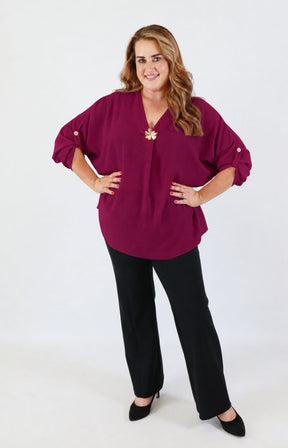 Jessica Blouse in Plum 