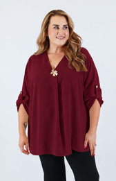 Jessica Blouse in Wine 